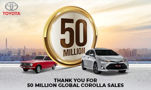 Toyota Corolla sales top 50 million across the globe