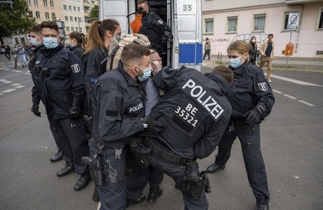 Protests for and against Covid curbs in Berlin