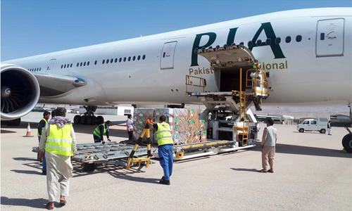 First PIA flight lands in Afghanistan carrying medical aid from WHO