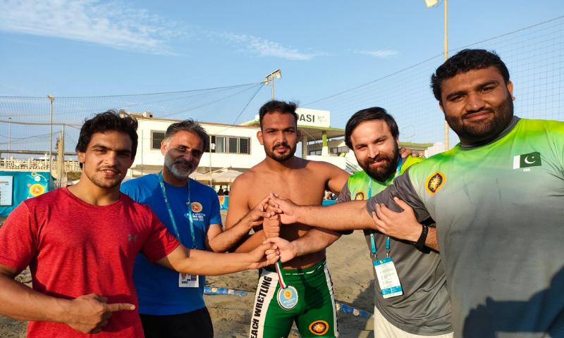 Inam Butt clinches gold at Beach Wrestling World Series
