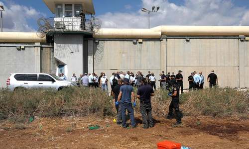 6 Palestinians escape high-security Israeli prison through a tunnel
