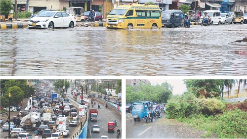 City receives light rain