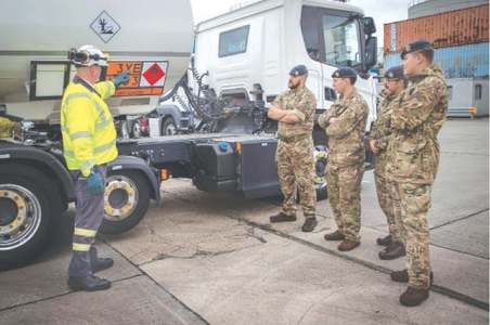British military begins deliveries to ease fuel supply crisis