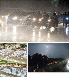 Temperature falls after heavy rain in twin cities