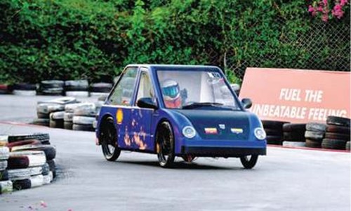 Engineering students drive self-made vehicles at eco-marathon in Pindi