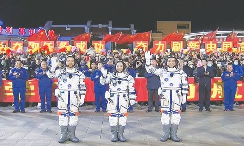China launches three astronauts on six-month space station mission