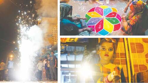 Hindus celebrate Diwali with fervour Hindus celebrate Diwali with fervour