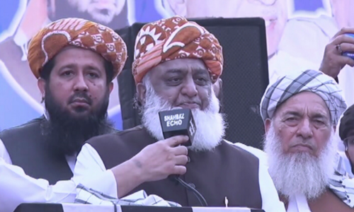 Institutions should repent and reassess role, says Fazlur Rehman at PDM rally in Karachi