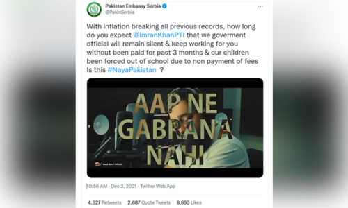 Twitter of Pakistan's embassy in Serbia criticises PM Imran over inflation, FO says account hacked