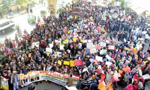 Private school owners in Pindi cantonment areas protest eviction orders