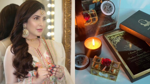 A scented candle and a box of sweets: Areeba Habib announces her wedding date
