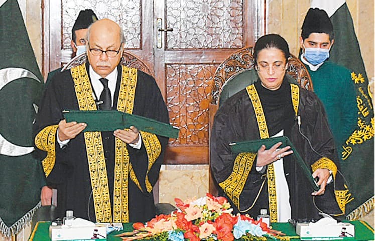Justice Ayesha sworn in as SC’s first woman judge Justice Ayesha sworn in as SC’s first woman judge