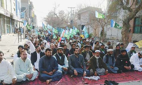 JI workers protest in Quetta as govt yet to implement Gwadar pact