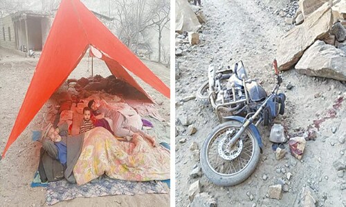 GB quake triggers landslides; Skardu road blocked, one killed GB quake triggers landslides; Skardu road blocked, one killed