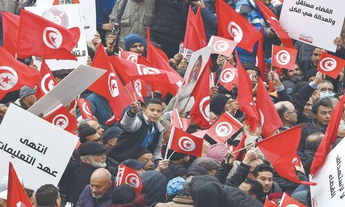 Thousands take to streets against Tunisian president Thousands take to streets against Tunisian president