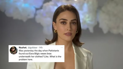 Some Pakistani men have a serious issue with Esra Bilgic in a bra — not that it's any of their business