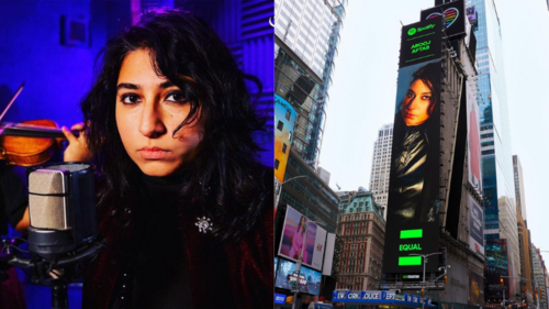Singer Arooj Aftab was featured in New York's Times Square and she couldn't be happier