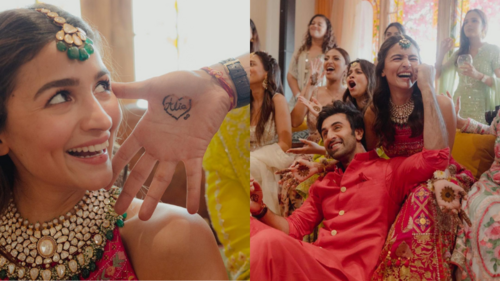 Ranbir Kapoor and Alia Bhatt's straight out of Bollywood mehndi pics just dropped