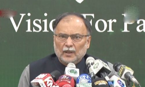 Imran 'playing' with Pakistan's interests to keep his politics alive, says Ahsan Iqbal