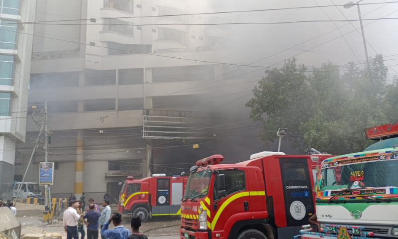 Departmental store blaze in Karachi finally under control, cooling work ongoing