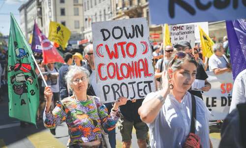 Protesters march against WTO role in agriculture