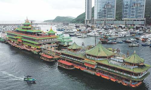 Famed Hong Kong floating restaurant towed away after half a century