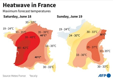 Heatwave grips France and Spain as mercury set to rise