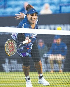 Serena makes winning return in Eastbourne doubles after year out Serena makes winning return in Eastbourne doubles after year out