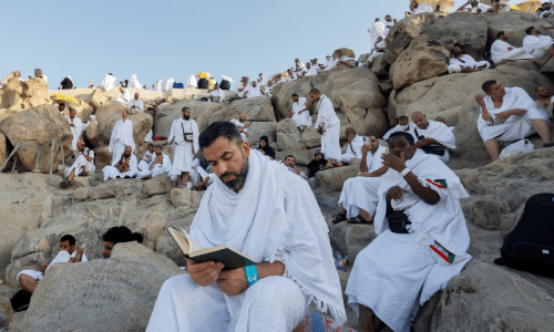 Pilgrims scale Mount Arafat in high point of biggest Covid-era Haj