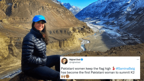 Celebs and netizens congratulate ‘superwoman’ Samina Baig on becoming the first Pakistani woman to summit K2 Celebs and netizens congratulate ‘superwoman’ Samina Baig on becoming the first Pakistani woman to summit K2