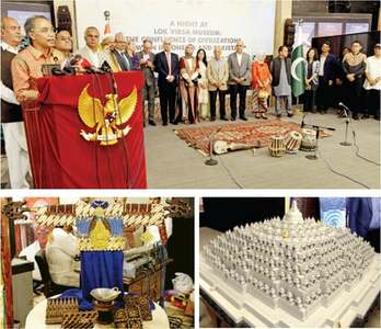 Works show cross-cultural influences between Pakistan, Indonesia