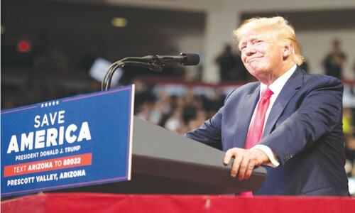 Trump, Pence hold duelling rallies as rivalry intensifies