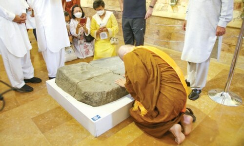 Thai monk visits Buddhist sites in Swat Thai monk visits Buddhist sites in Swat