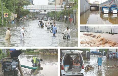 Heavy rain cripples life in Karachi