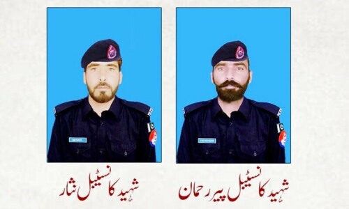 2 police officers on polio security martyred by firing in KP’s Tank 2 police officers on polio security martyred by firing in KP’s Tank
