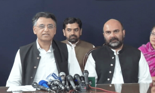 PTI’s Umar and Jhagra defend Tarin-IMF audio leaks, say ‘nothing wrong’ in conversations PTI’s Umar and Jhagra defend Tarin-IMF audio leaks, say ‘nothing wrong’ in conversations
