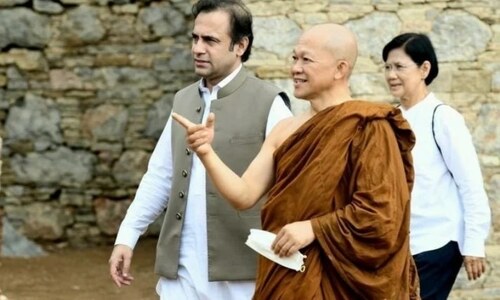 Thai Buddhist monk visits Peshawar Museum Thai Buddhist monk visits Peshawar Museum