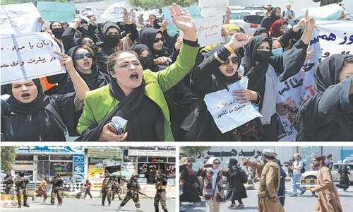 Taliban violently disperse protesting women in Kabul Taliban violently disperse protesting women in Kabul