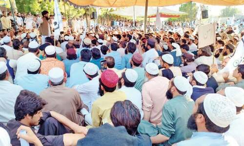 JUI-F starts protest sit-in against lawlessness in Bajaur