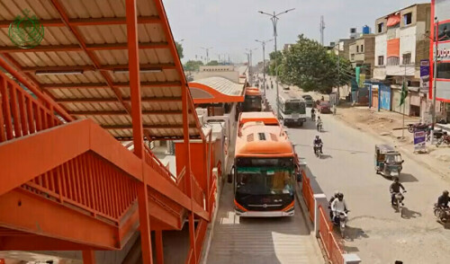 Sindh govt launches Orange Line bus service in Karachi