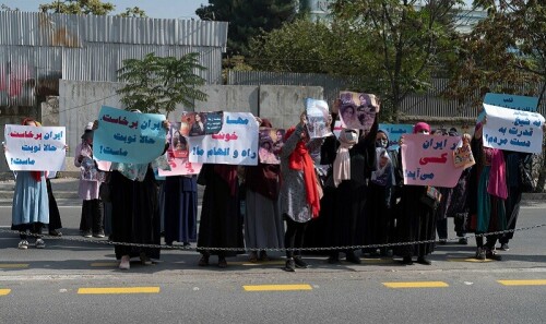 Taliban fire into air to disperse women's rally backing Iran protests Taliban fire into air to disperse women's rally backing Iran protests