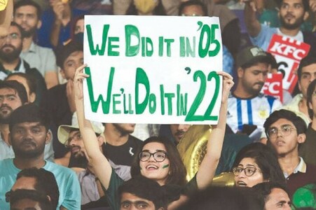Fans in high spirits as England play their first match on Pakistani soil in 17 years