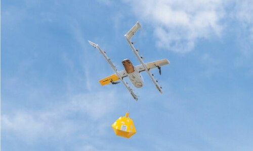 Pie from the sky: drone delivery lands in Texas town