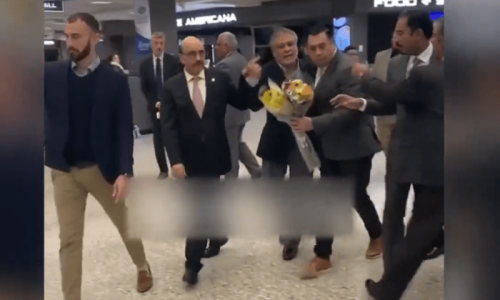 Finance Minister Ishaq Dar heckled at airport in Washington
