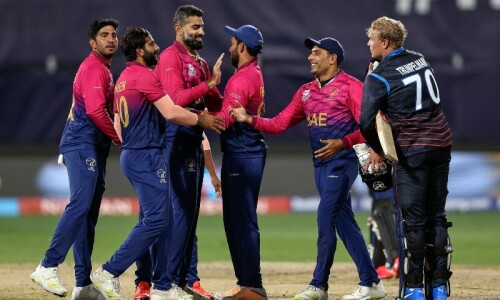 UAE beat Namibia to send Netherlands into Super 12 at T20 World Cup UAE beat Namibia to send Netherlands into Super 12 at T20 World Cup