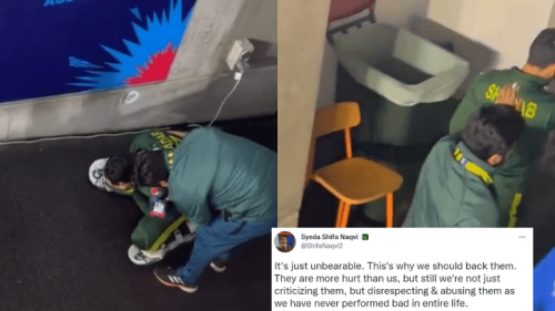 Fans want Shadab Khan not to take Zimbabwe loss so hard after video of him allegedly crying goes viral Fans want Shadab Khan not to take Zimbabwe loss so hard after video of him allegedly crying goes viral