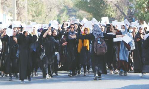 Taliban break up women&rsquo;s protest in Herat
