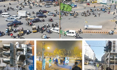 Only 93 of 154 installed traffic signals functioning in Karachi