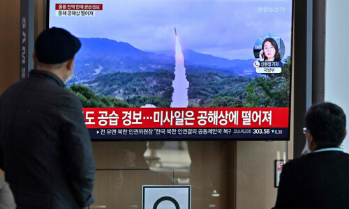 North Korean missile lands off South Korean coast for first time; South responds with own launches