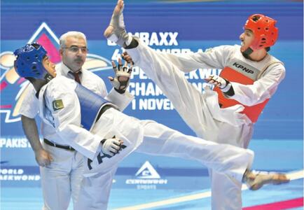 Shahzaib, Naqsh reach finals at Asian Taekwondo